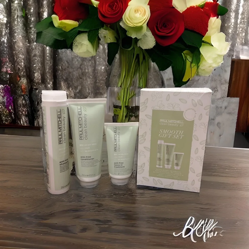 John Paul Mitchell Clean Beauty Anti-Frizz Shampoo Conditioner & Leave In